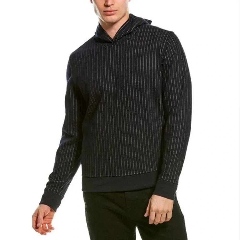 Men’s Vince Wool Blend Striped Hoodie